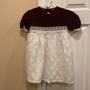 Allison Ann velvet, tulle, and lace dress